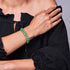 Lune verdoyante | Argent | Bracelet Verre Double Galaxie